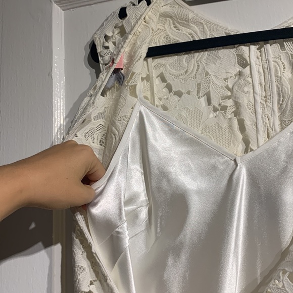 Jigsaw white lace dress with slip - Picture 12 of 17